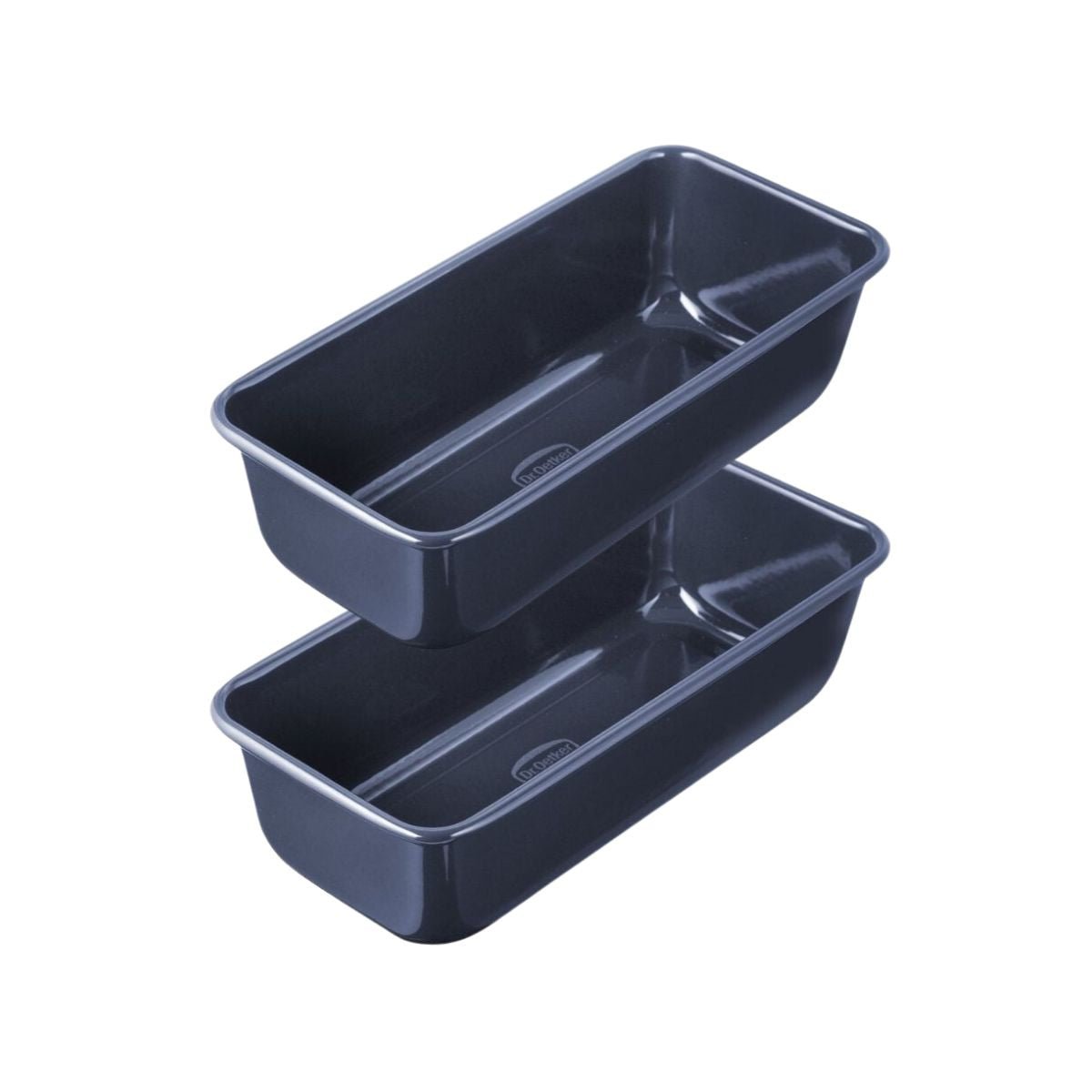 2 moules à cake coins arrondis BACK LIEBE bleu, DR OETKER