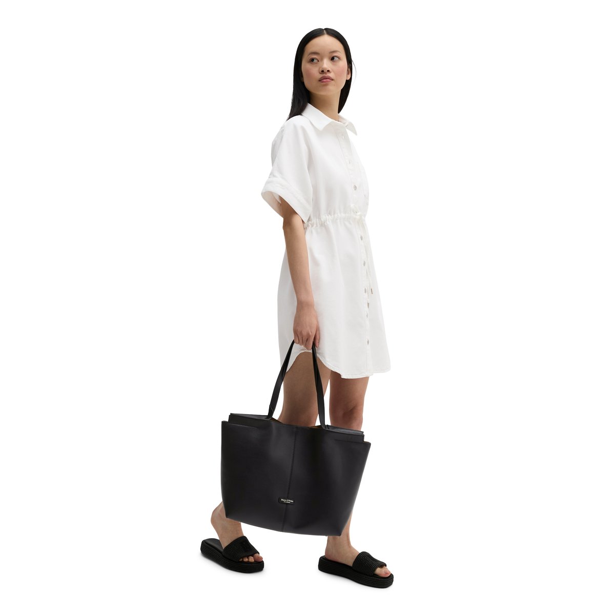 Shopper avec pochette intérieure amovible noir, MARC O'POLO