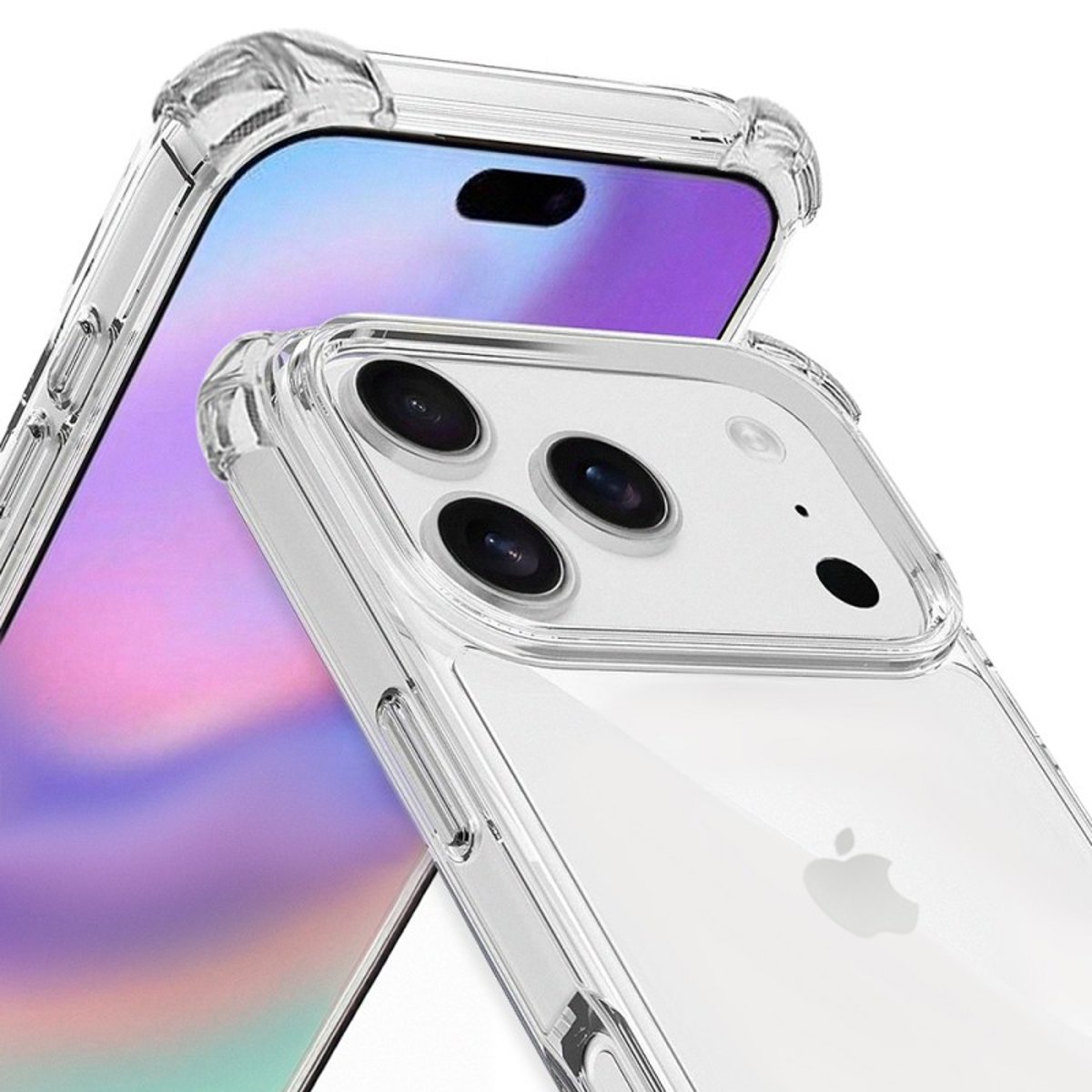 Coque iPhone 17 Pro antichoc + 2 vitres transparent, EVETANE