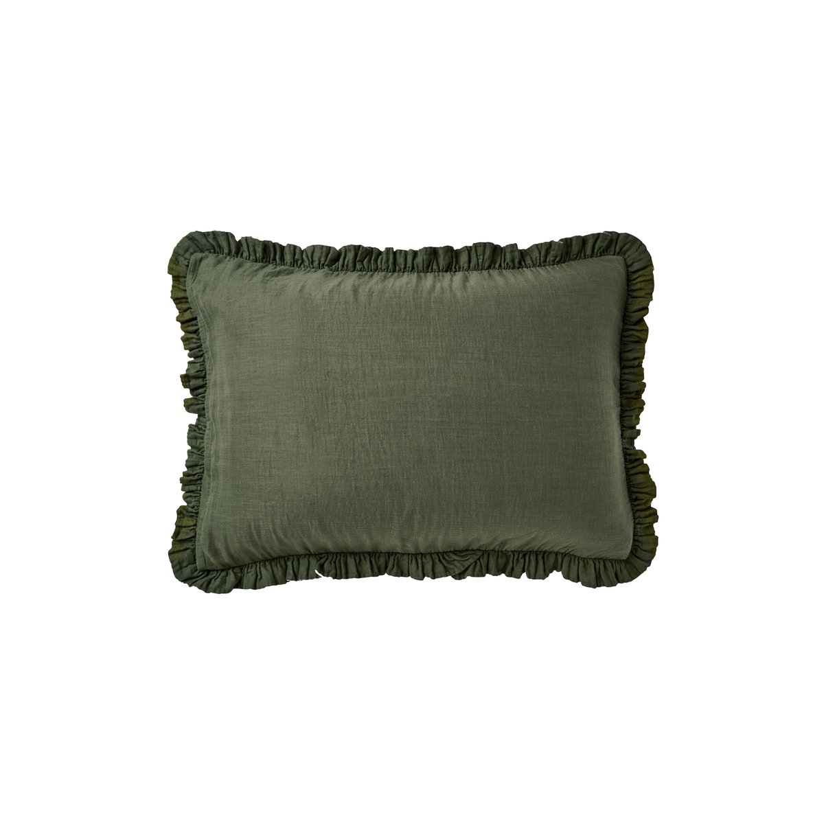 Taie d'oreiller rectangulaire ABÉLIA bocage/vichy, CARRE BLANC