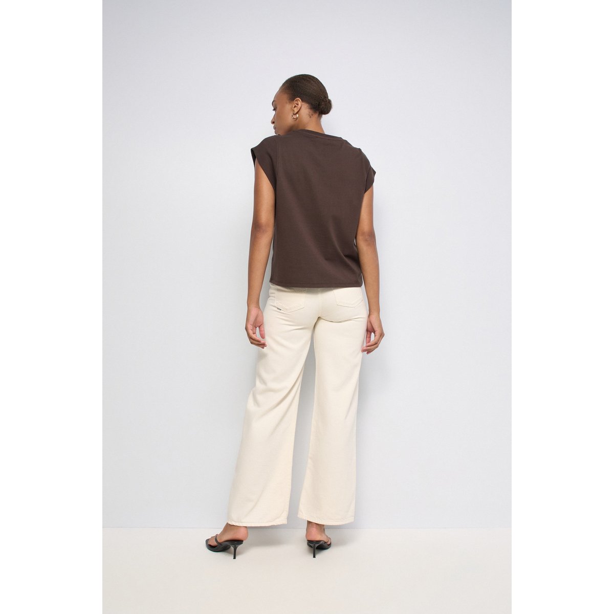T-SHIRT AVEC APPLIQUE FLORALE blanc, SALSA JEANS