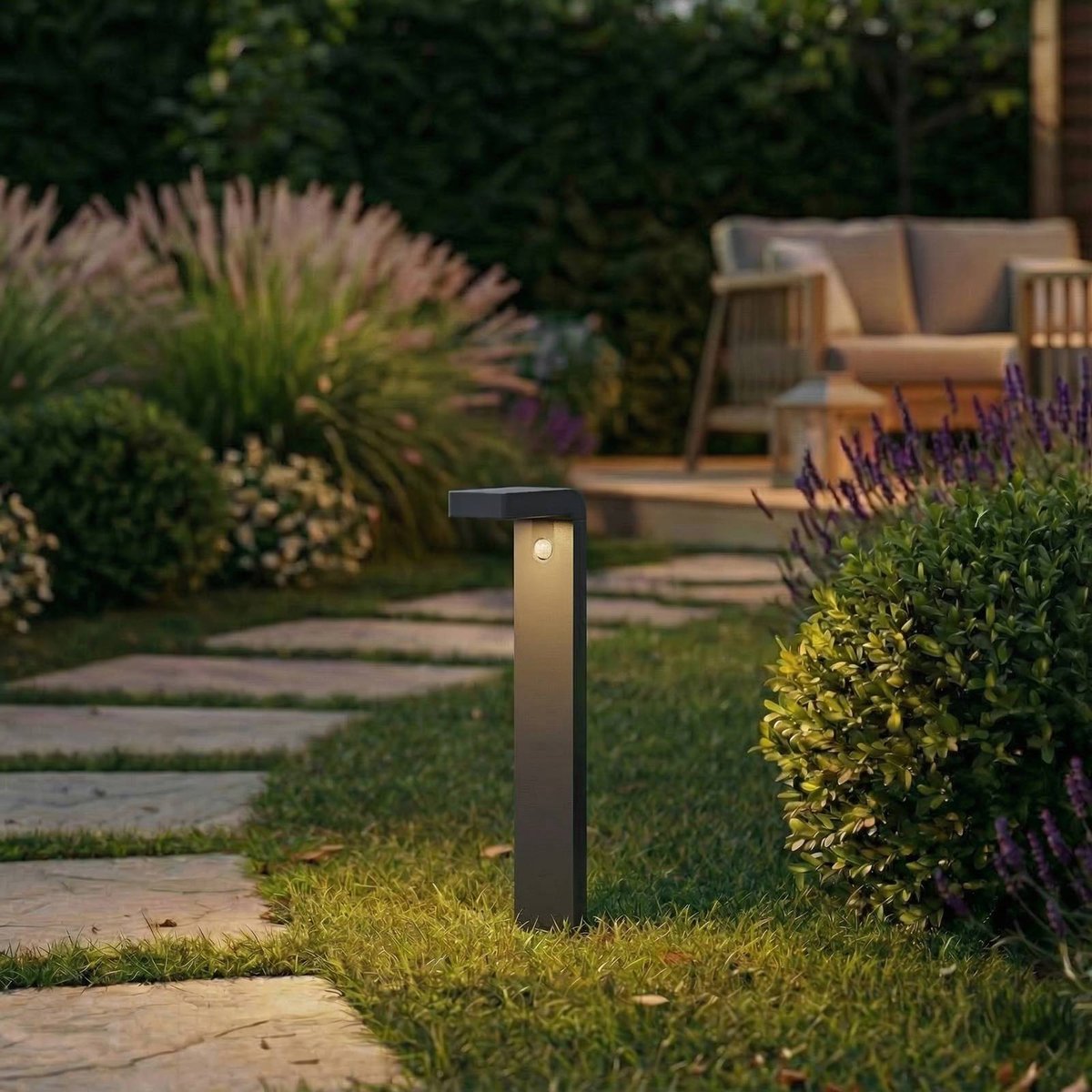 Luminaire extérieur en aluminiumLED, Aurino noir, transparent, PRIOS