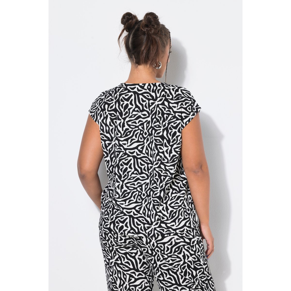 T-shirt, coupe oversize, effet texturé noir, STUDIO UNTOLD
