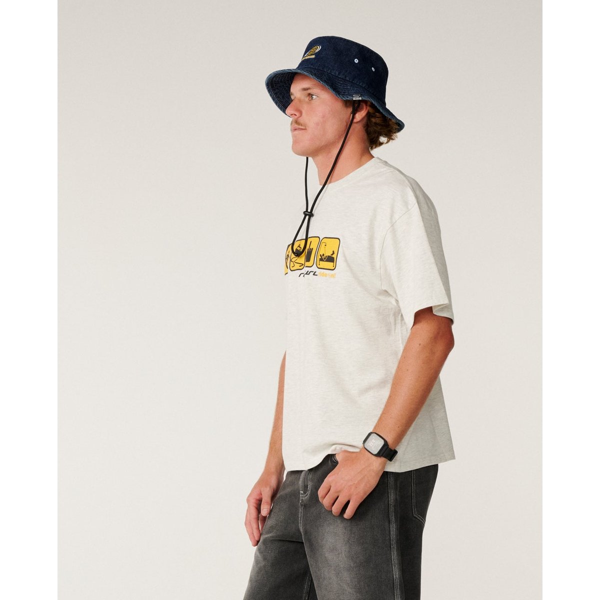 T-shirt ARCHIVE Ride On Boxy sports marle, RIP CURL