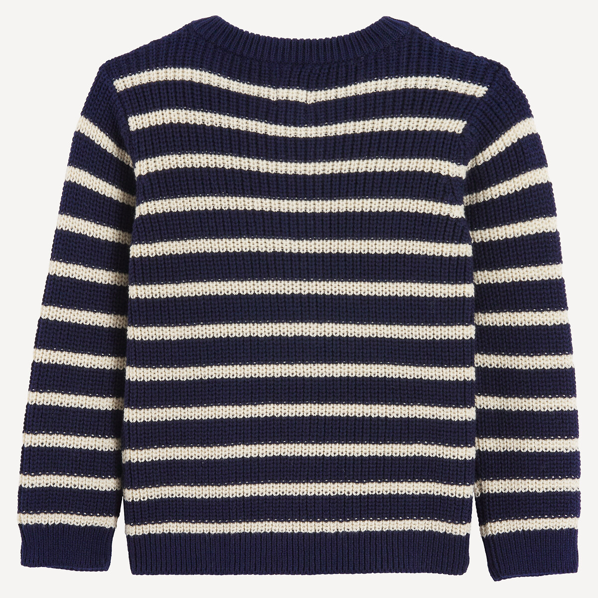 Pull rayé avec col tunisien boutonné, en grosse maille rayé, LA REDOUTE COLLECTIONS