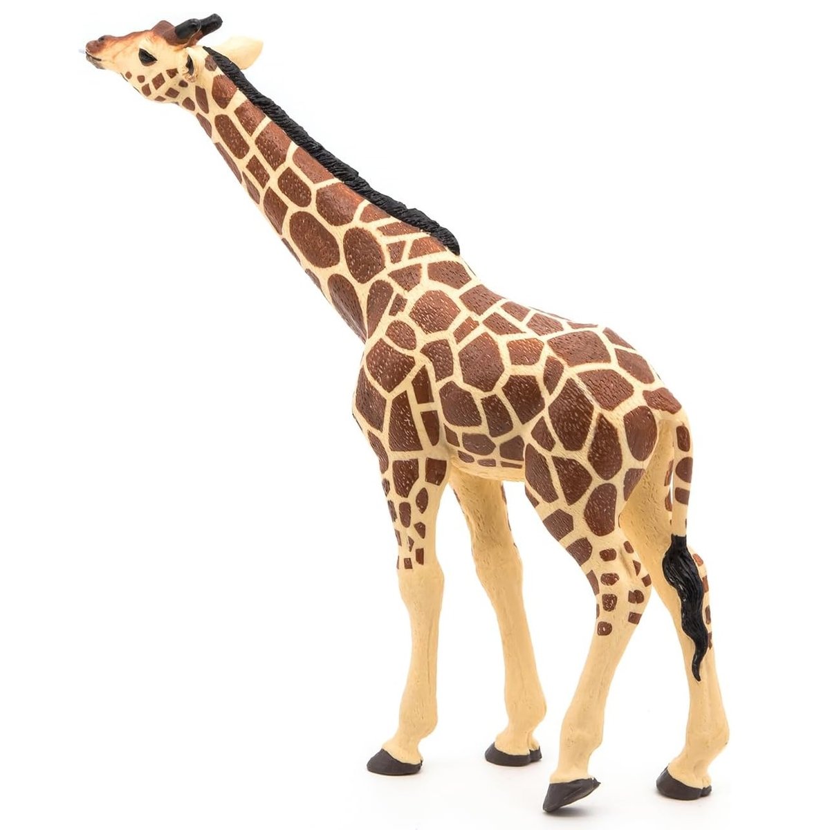 Figurine Girafe tête levée marron, PAPO