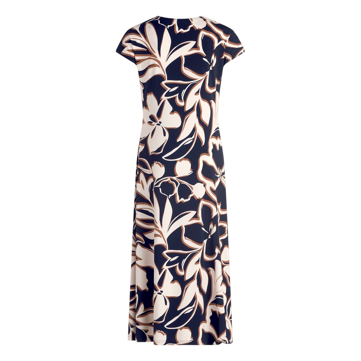 Robe longueur midi à fronce dark blue/brown, BETTY BARCLAY