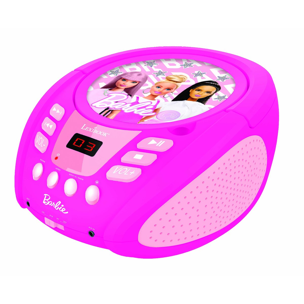 Lecteur CD Bluetooth Barbie rose, LEXIBOOK