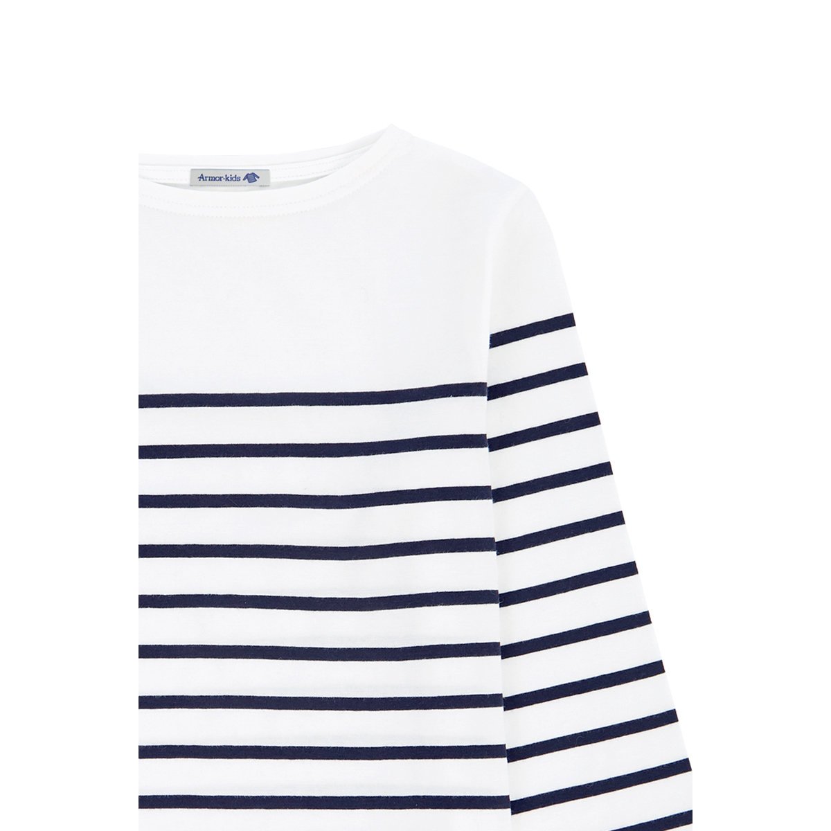 Marinière en coton léger KIDS blanc/navire, ARMOR-LUX