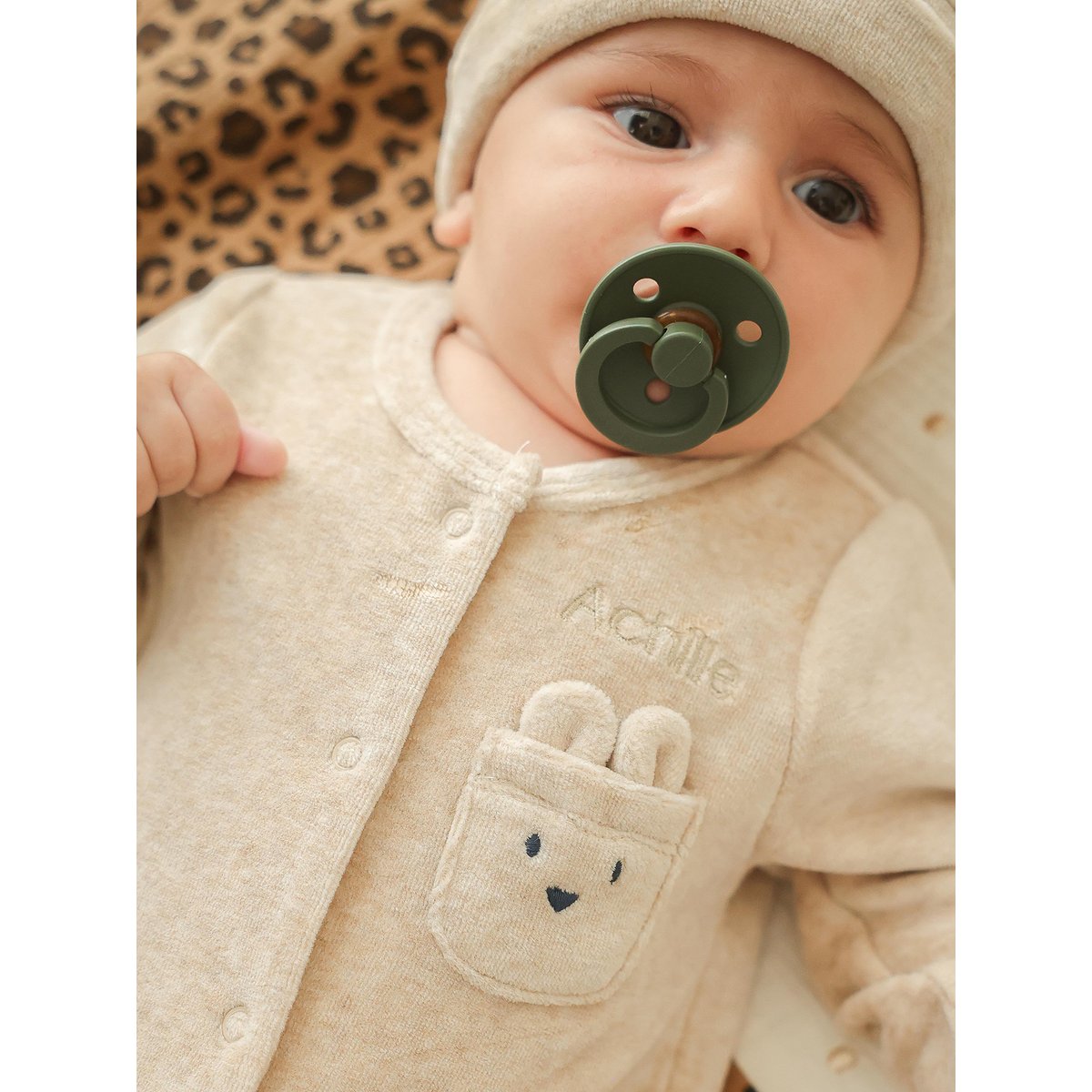 Coffret naissance mixte bébé beige chiné, ENVIE DE FRAISE