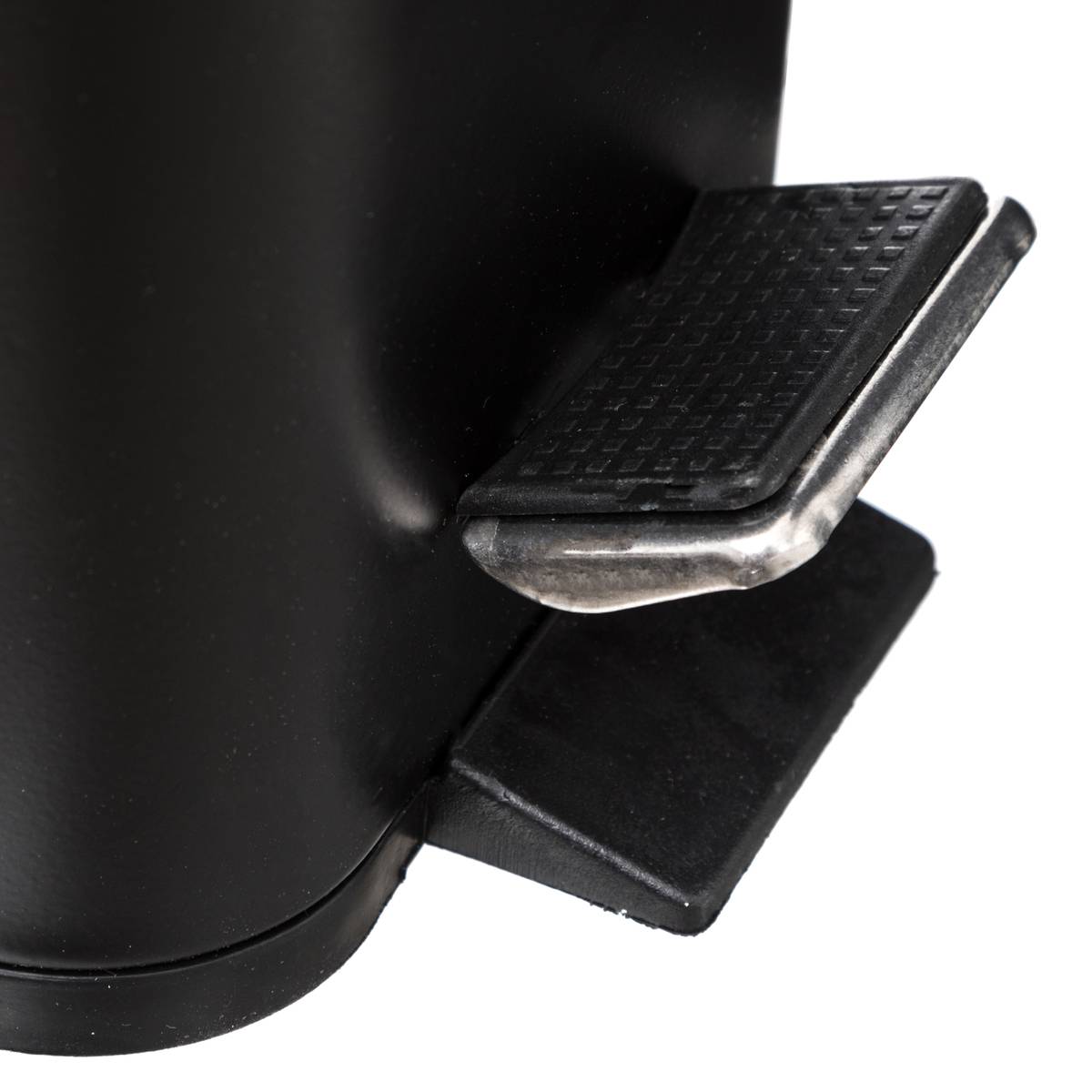 Poubelle salle de bain 5L en inox noir, 5FIVE SIMPLY SMART