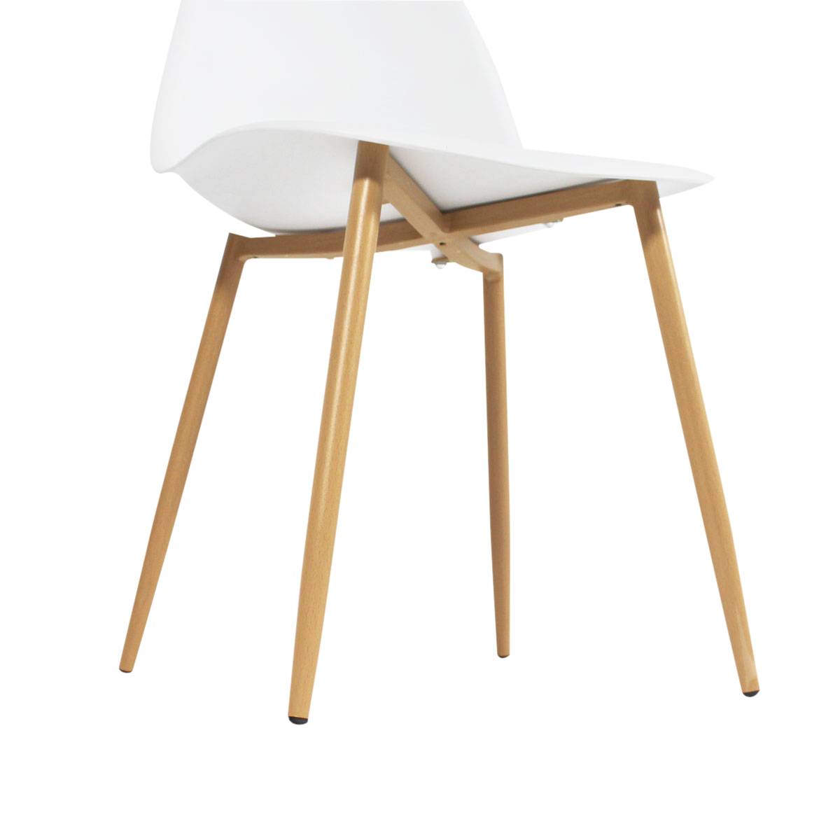Lot de 2 chaises en plastique MARIUS blanc, MADE IN MEUBLES
