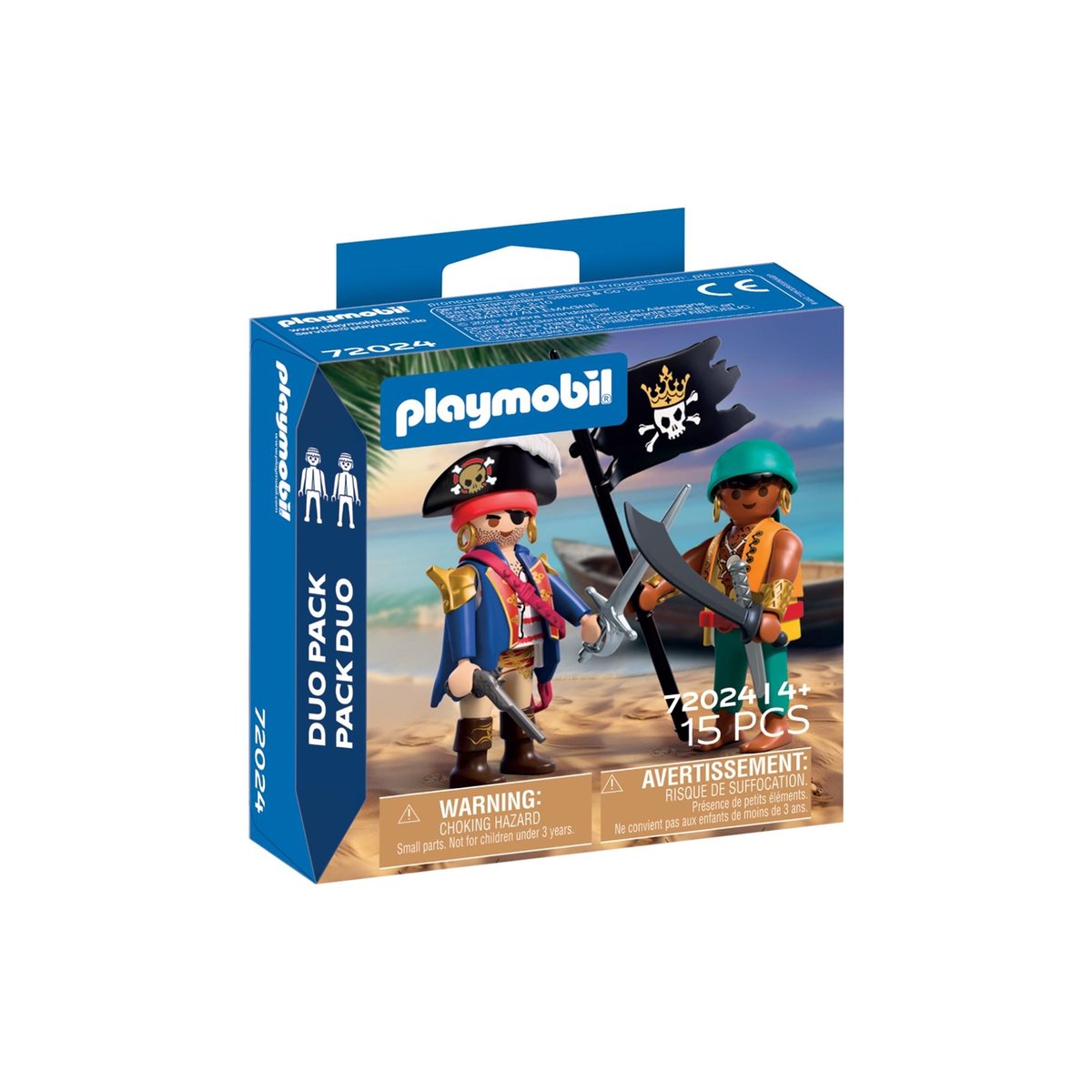 DuoPackPirates avec drapeau multicolore, PLAYMOBIL