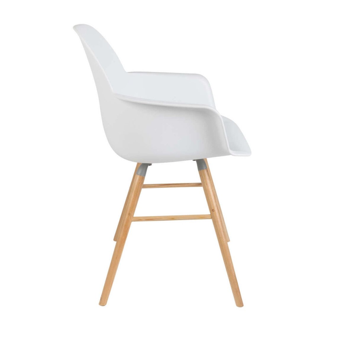 Lot de 2 fauteuils de repas en polypropylene - blanc, ZUIVER