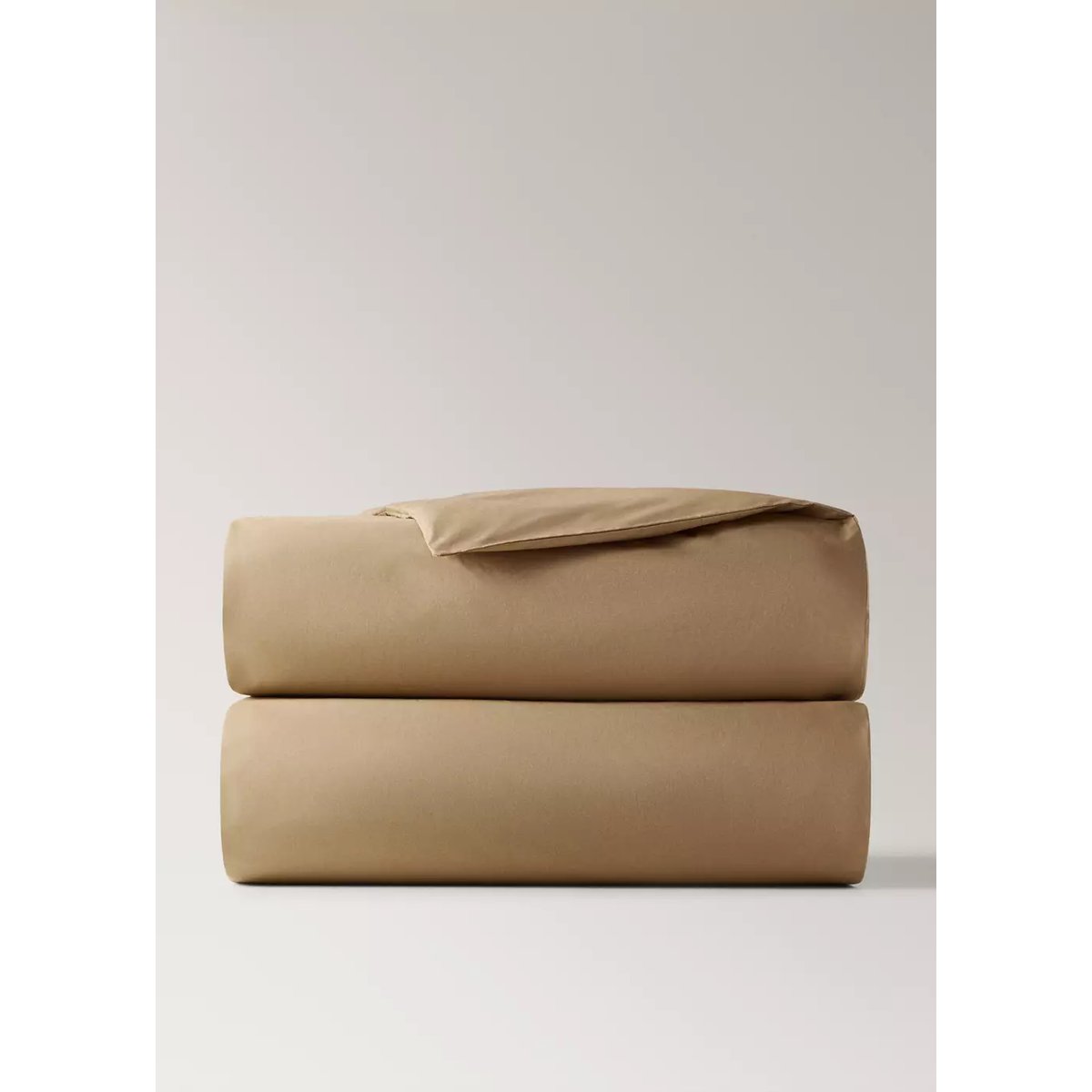 Housse de couette percale de coton 300 fils lit 135/140 cm tabac, MANGO HOME