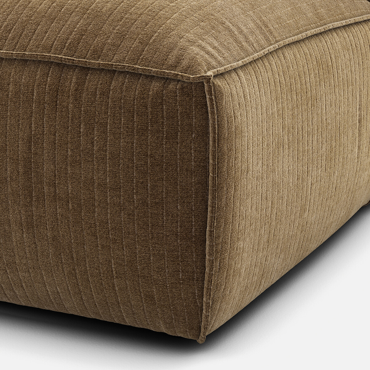 Elément récamière gauche pour canapé modulable, en velours côtelé vintage, SEVEN bronze, LA REDOUTE INTERIEURS