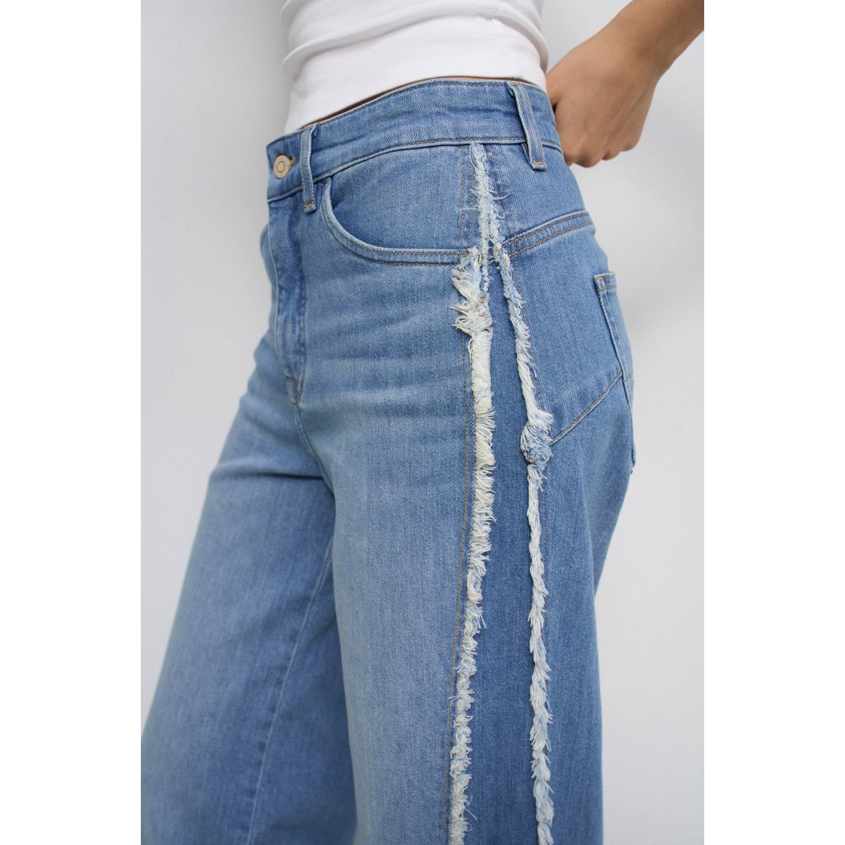 JEAN FAITH PUSH IN WIDE bleu turquoise, SALSA JEANS