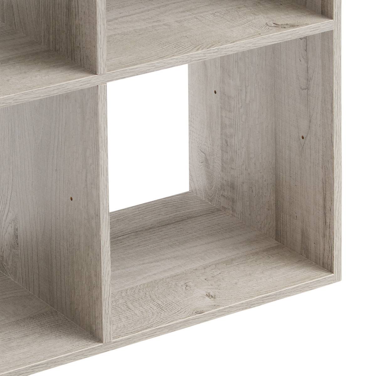 Étagère 2 cases en bois et métal MIX'N MODUL gris, 5FIVE SIMPLY SMART