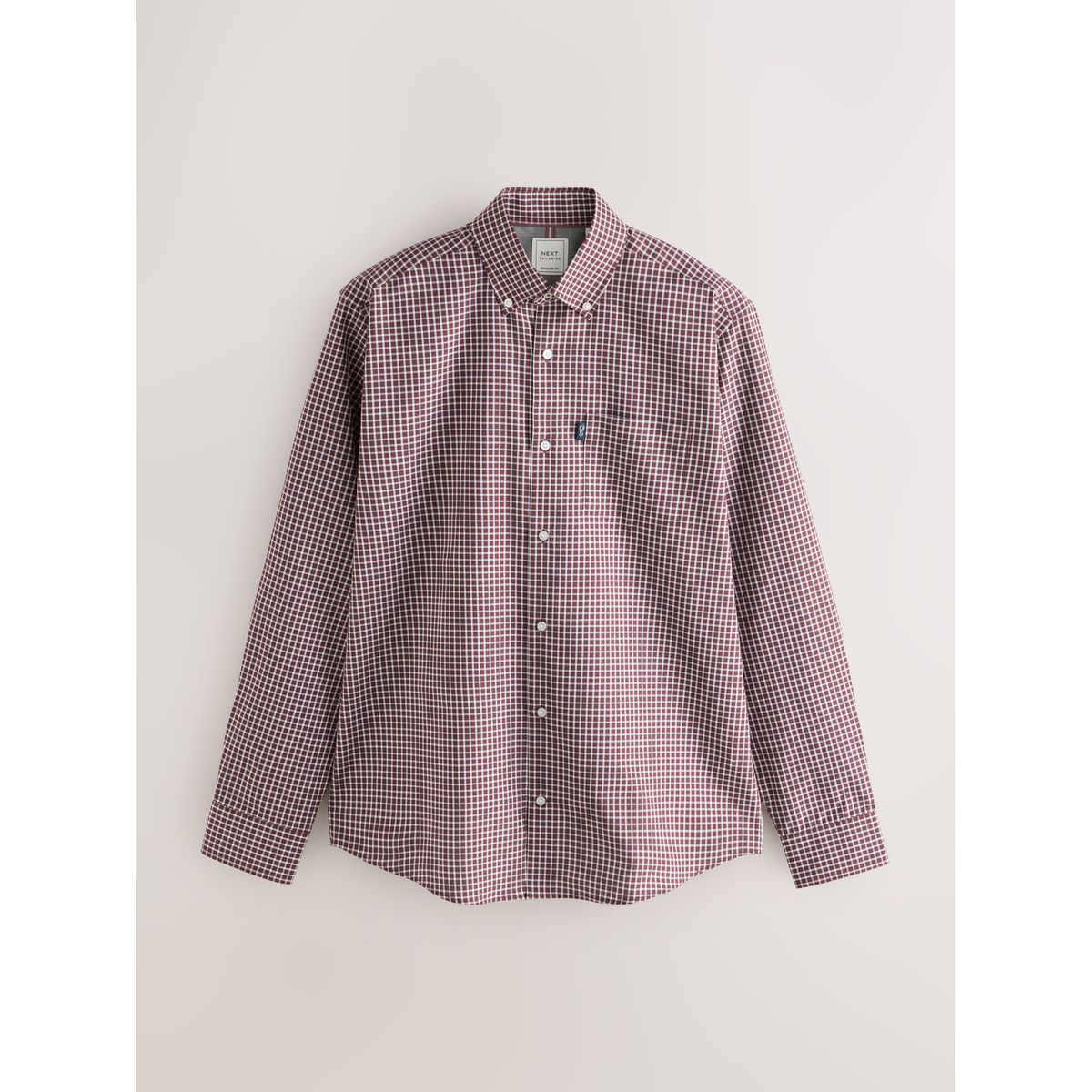 Chemise oxford , lot de 2 carreaux blancs/bordeaux, NEXT