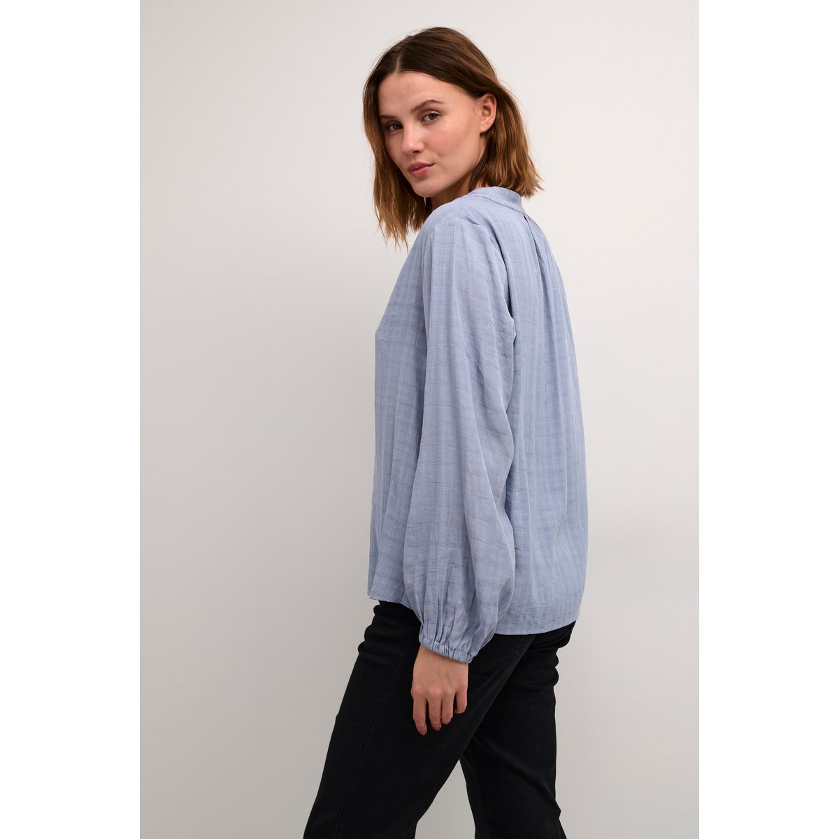 Long sleeved blouse bleu infinity c., KAFFE