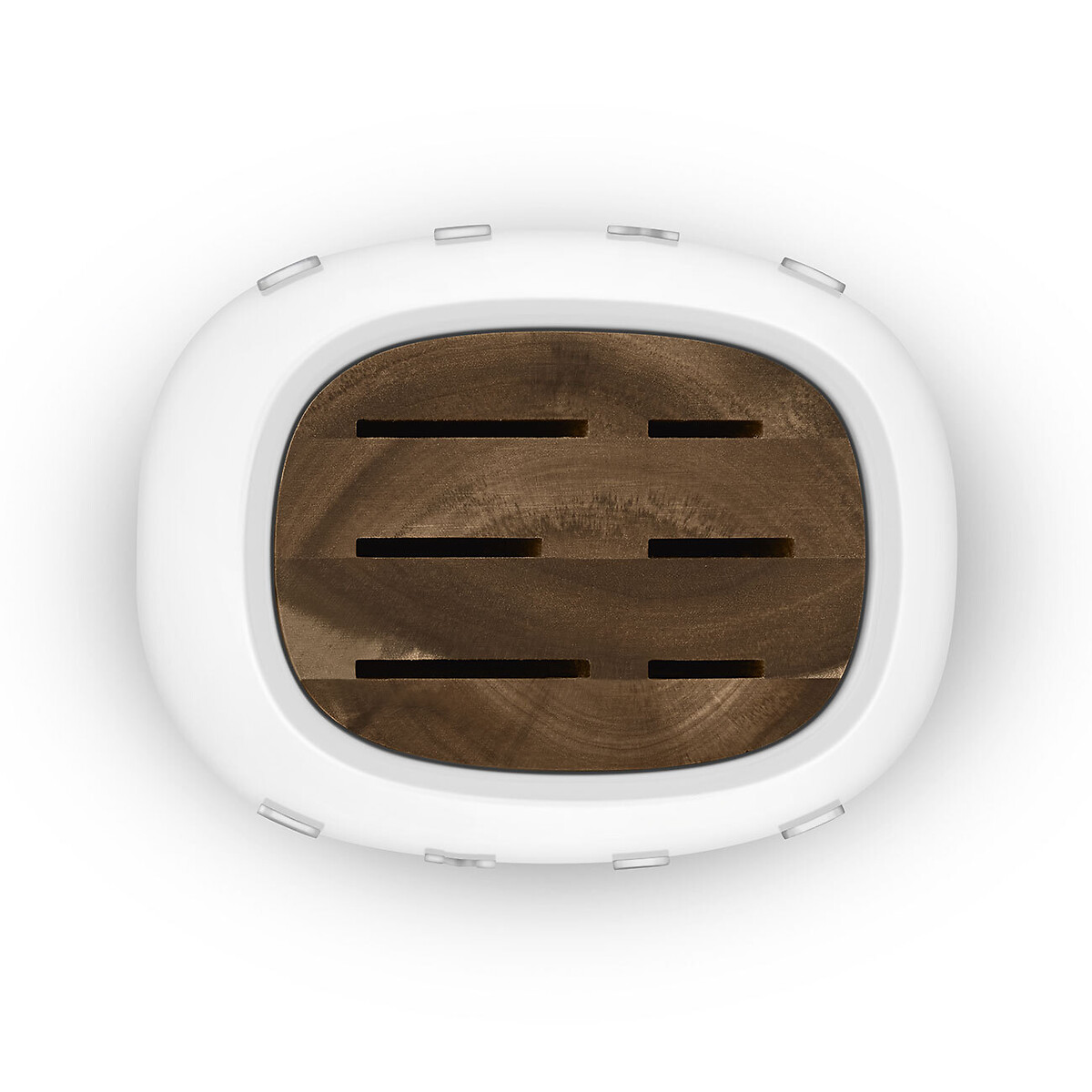 Bloco com facas, SMEG branco, SMEG