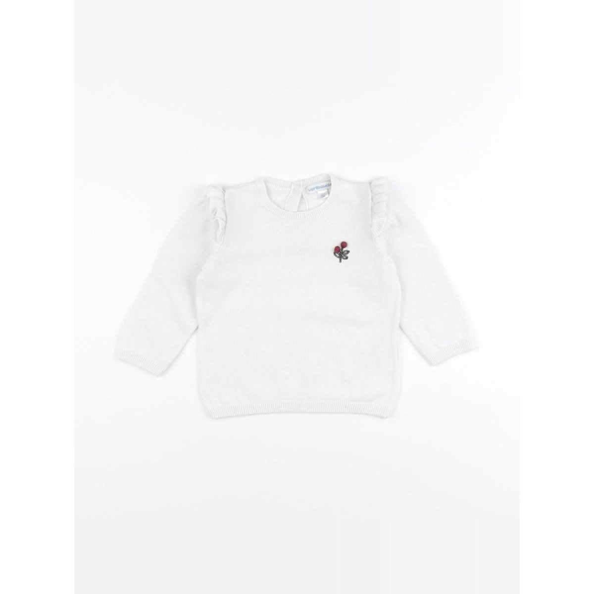 Pull - Très bon état blanc, VERTBAUDET