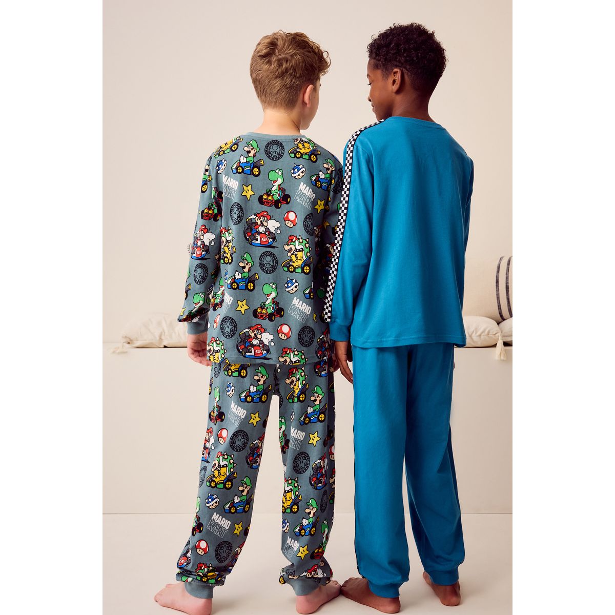 Pyjama style jogging mario, lot de 2 mario kart vert/bleu, NEXT