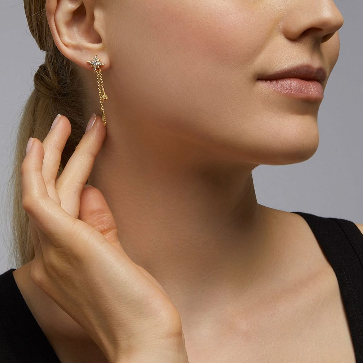 Boucles d'oreilles en Argent/oxyde de zirconium De Zirconium et Oxyde de zirconium or, CLEOR