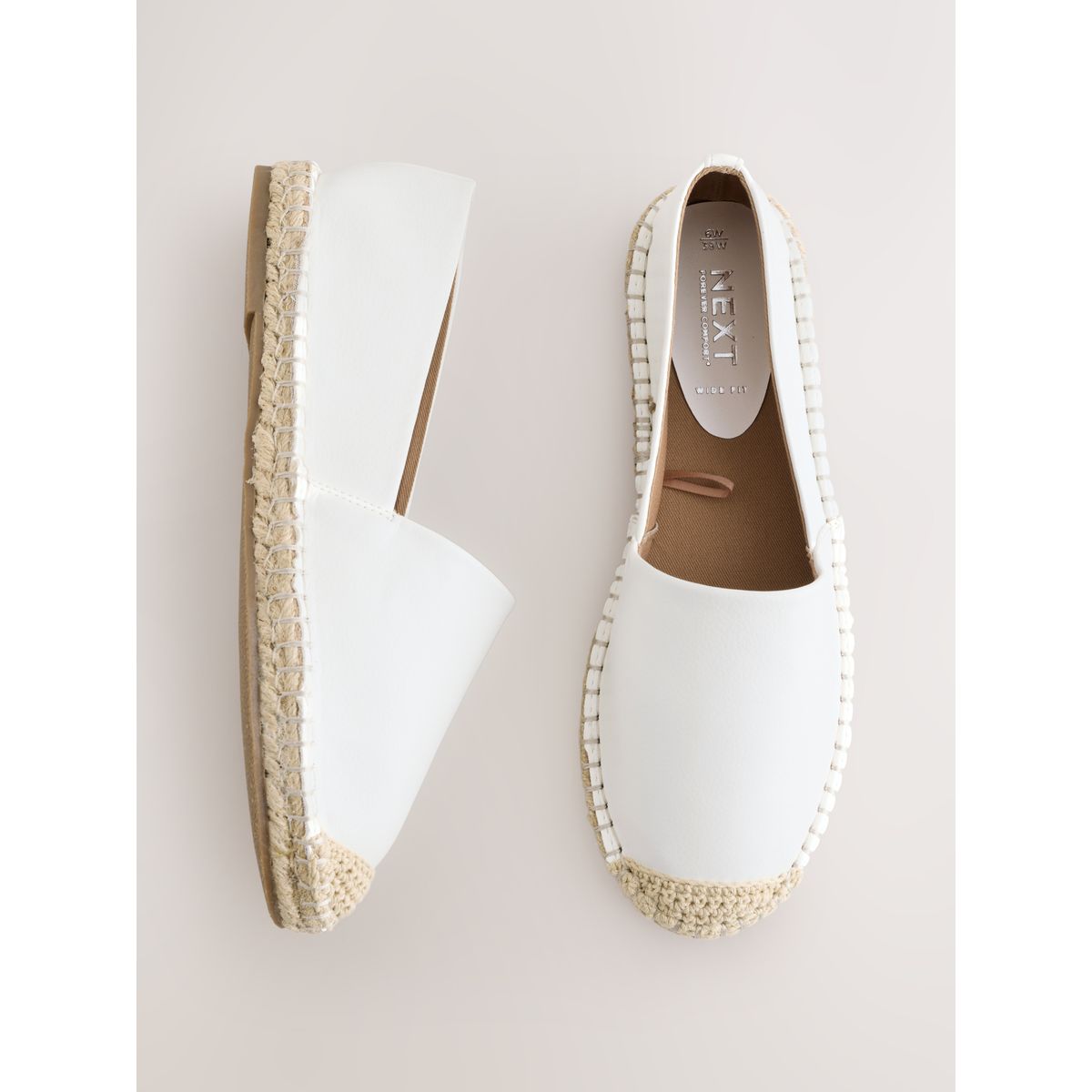 Espadrilles à empeigne haute forever comfort® métallisées, NEXT