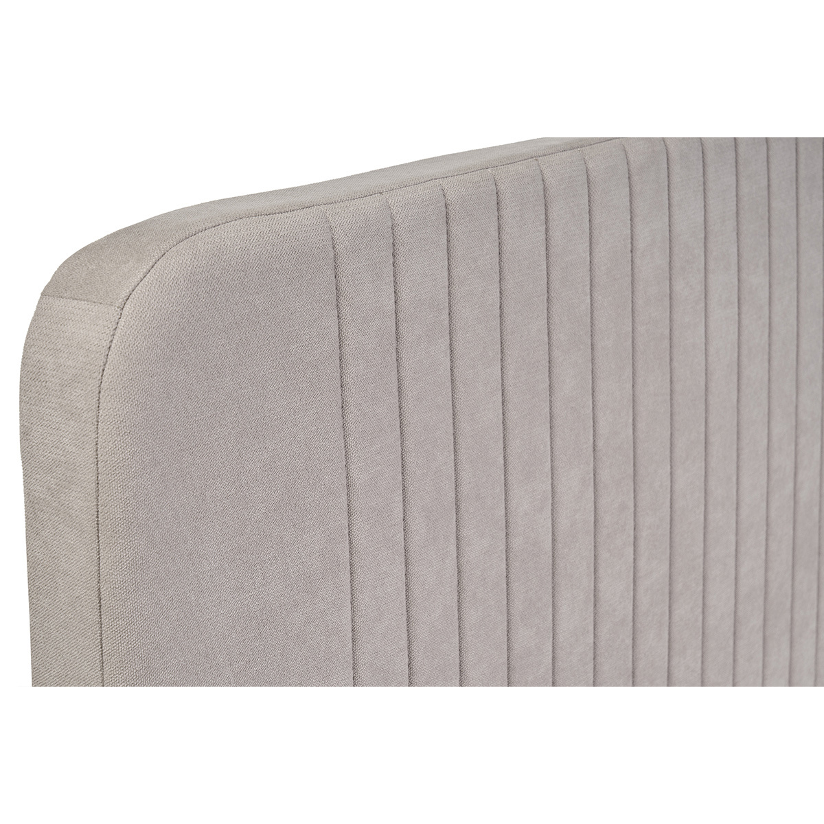 Lit 2 places 160x200 en tissu texturé taupe LINDSAY taupe, MILIBOO
