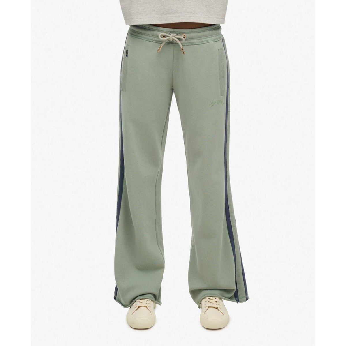 Pantalon de survêtement droit à logo Athletic Essentials vert lily pad, SUPERDRY