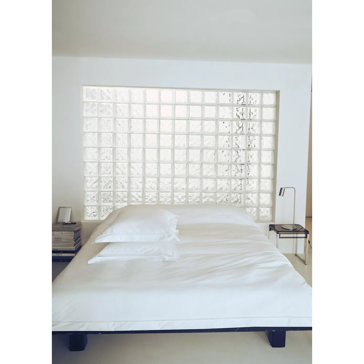 Housse de couette percale de coton ajouré lit 150/160 cm blanc, MANGO HOME