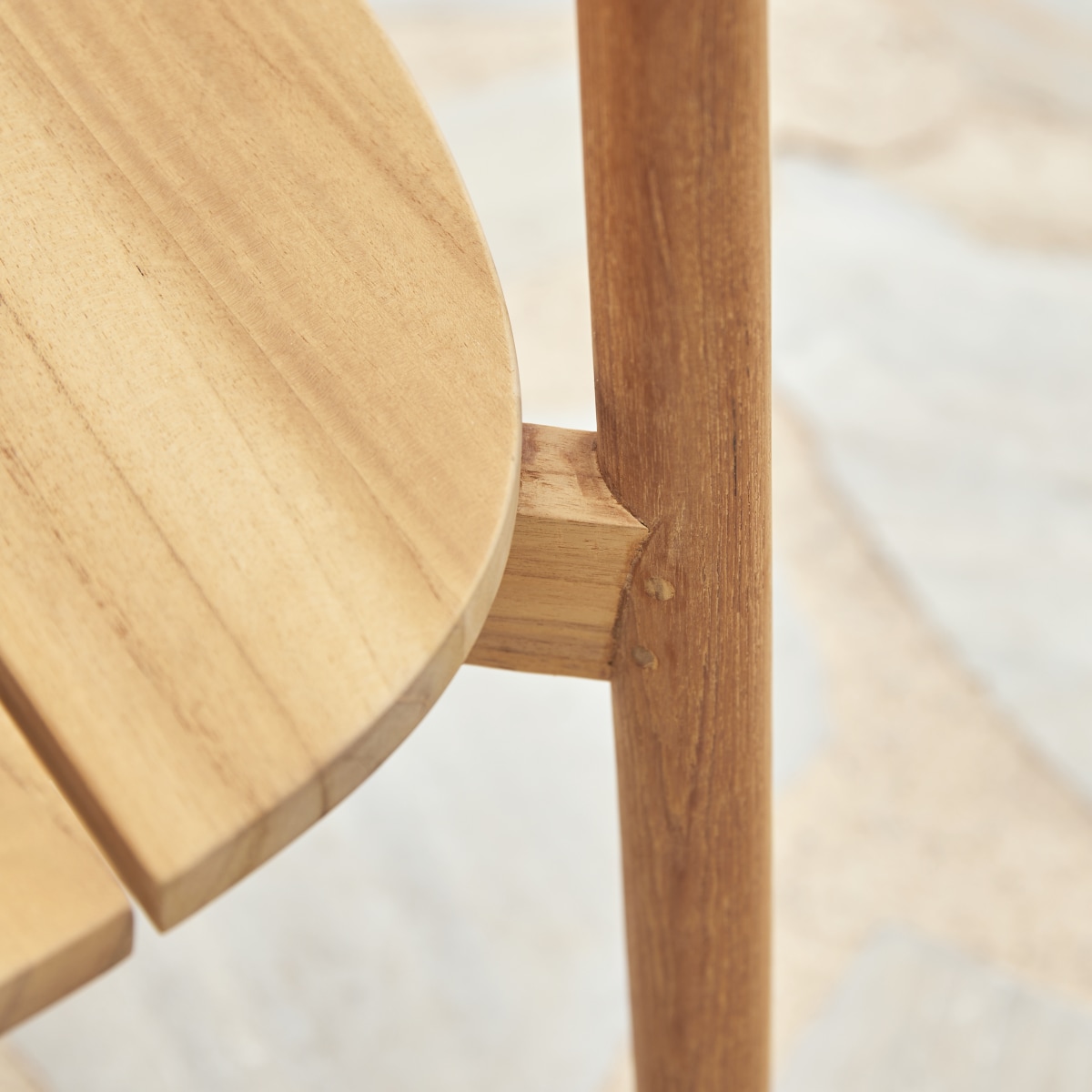 Chaise de jardin en Teck massif, FRANCIA naturel, TIKAMOON