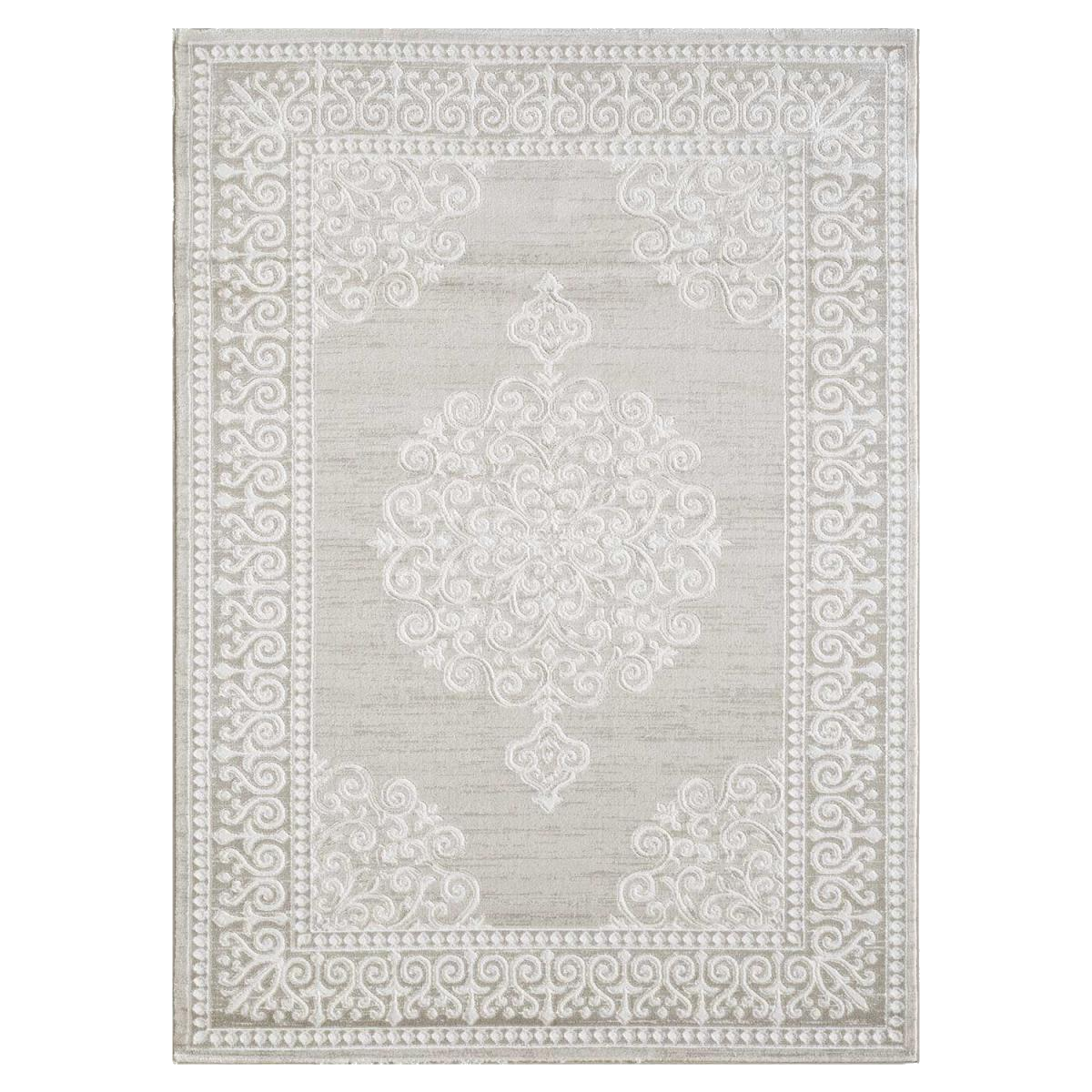 Tapis oriental tissé motif ancestral LYN7 MIRALI beige, UN AMOUR DE TAPIS