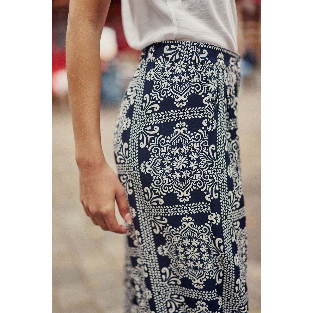 Pantalon large POZO imprimé bleu, LA PETITE ETOILE