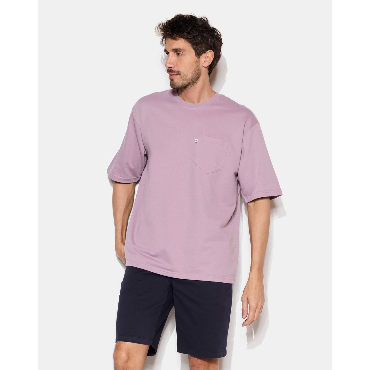T-Shirt uni POCKET TEE parme, CHEVIGNON