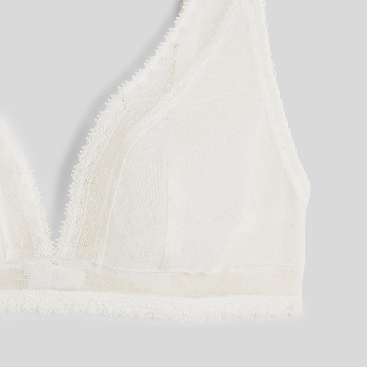 Soutien Gorge Triangle Foulard En Tulle ivoire, MONOPRIX