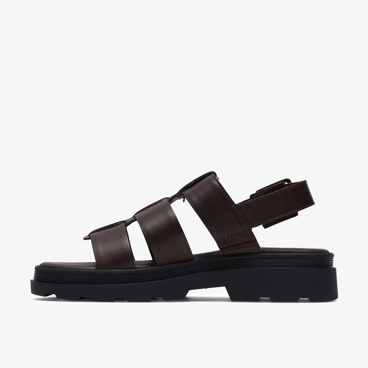 Sandali in pelle Orinoco3 Strap marrone scuro, CLARKS