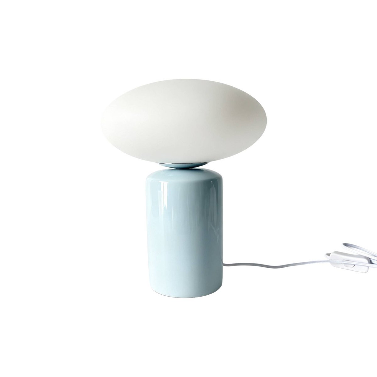 Lampe de table intérieur céramique et verre Ø25,5cm LYRA kaki, SWEEEK