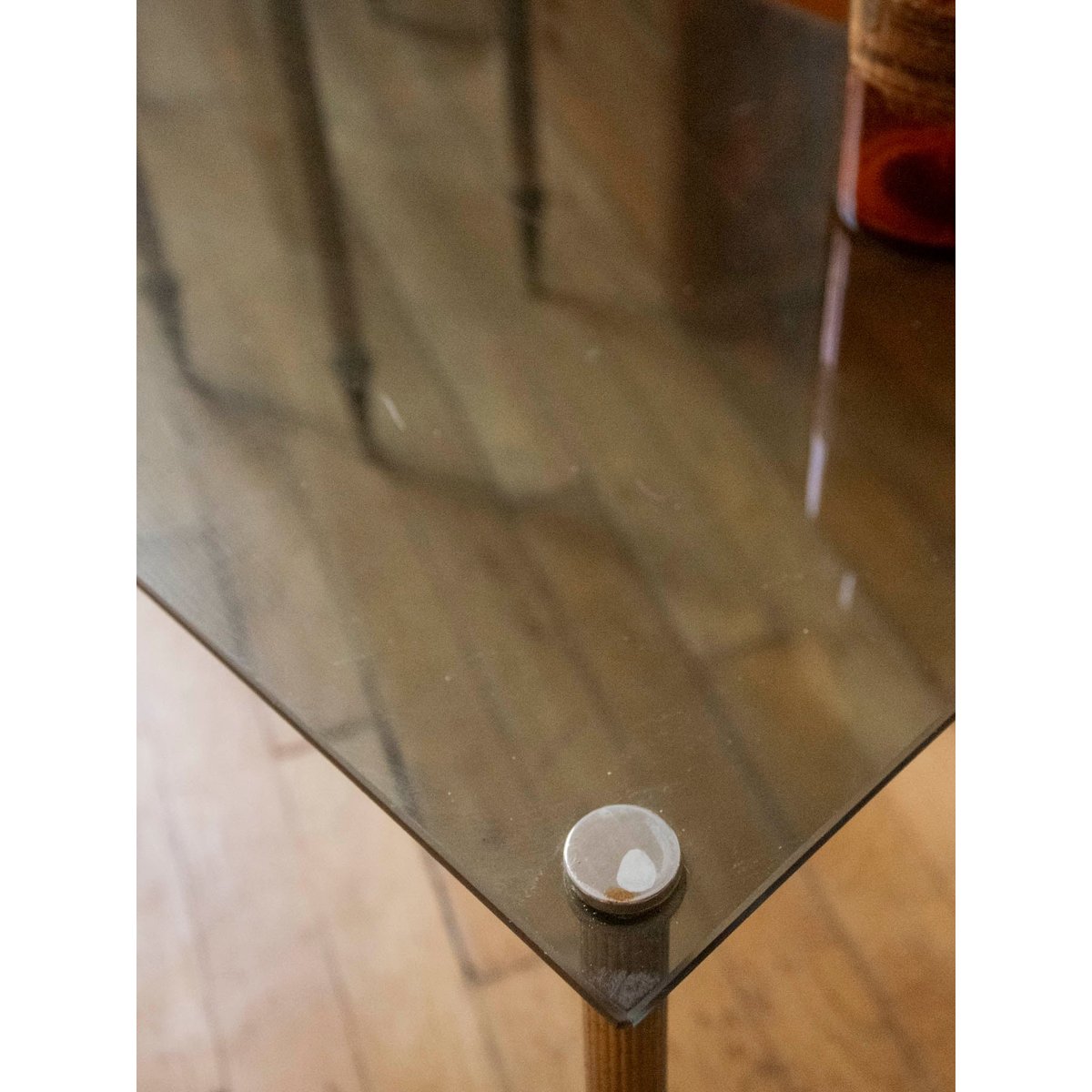 Table gigogne en verre fumé Barbara N°194 - Bon état fumé, DEBONGOUT