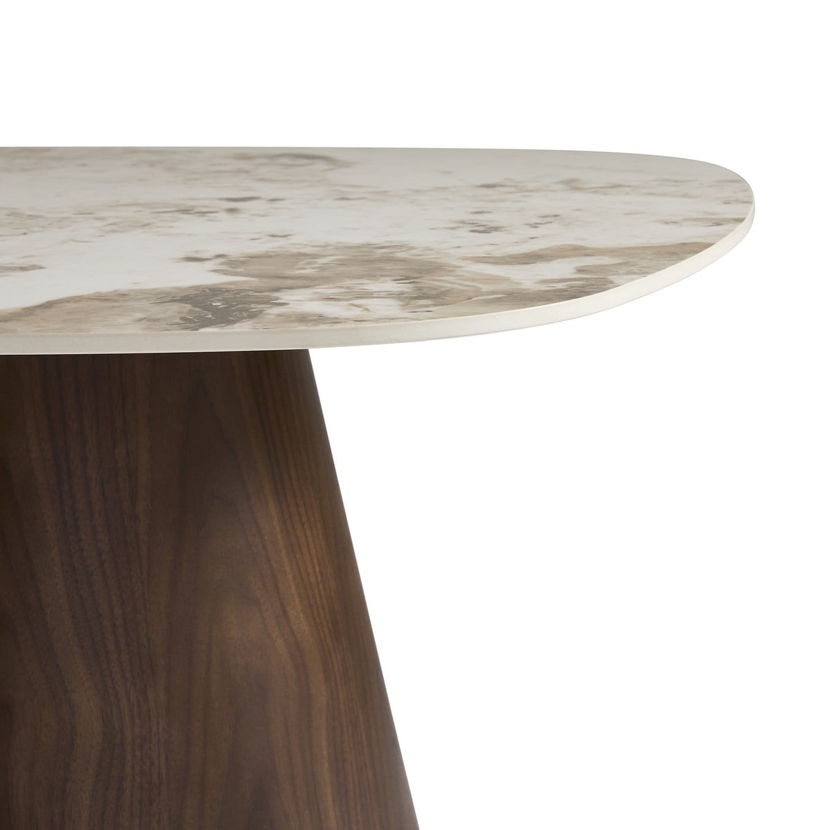 Table basse en céramique ALESSANDRA marron, SIGNATURE