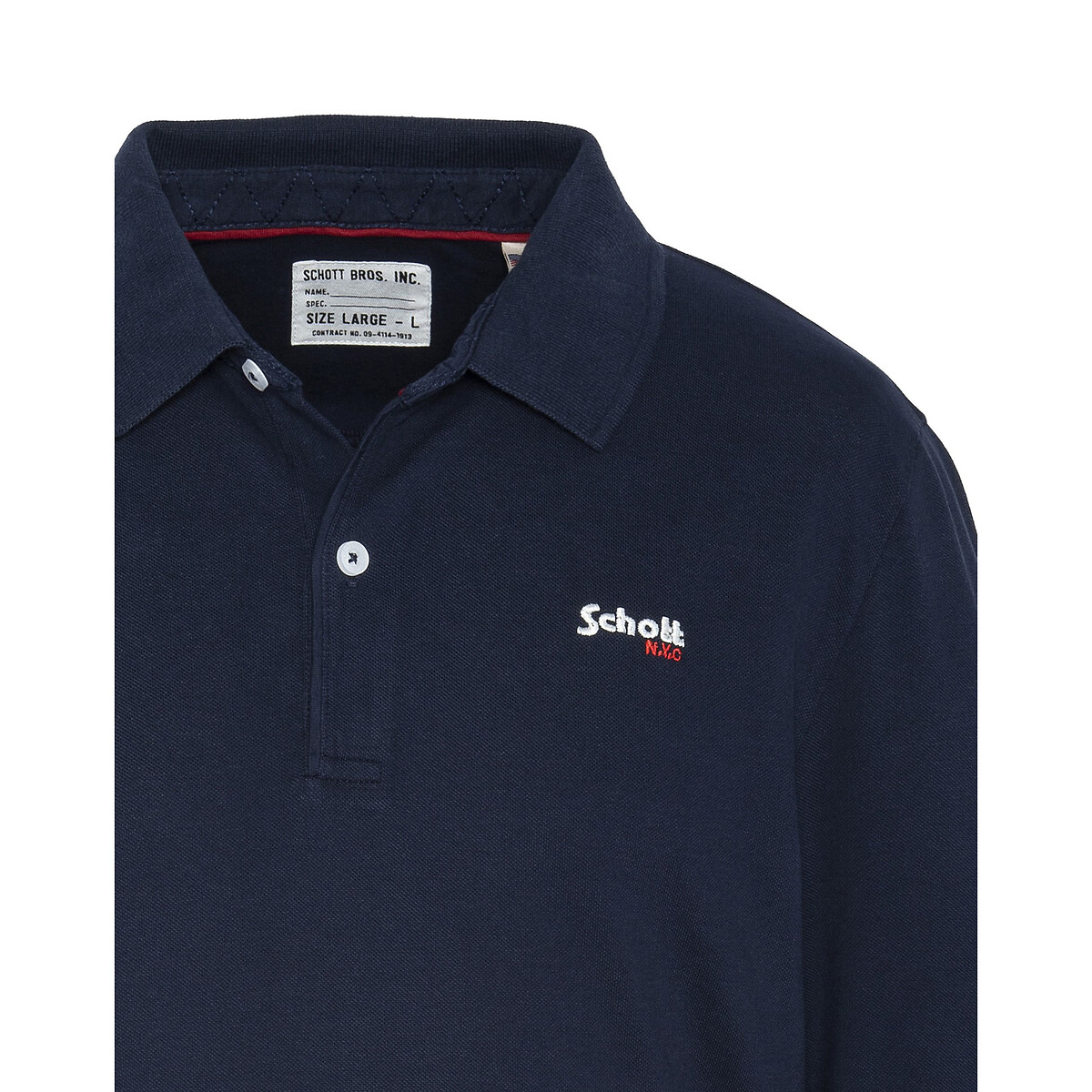 Polo manches longues marine, SCHOTT
