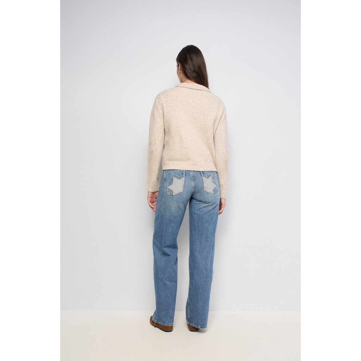 POLO EN MAILLE AVEC LAINE beige, SALSA JEANS