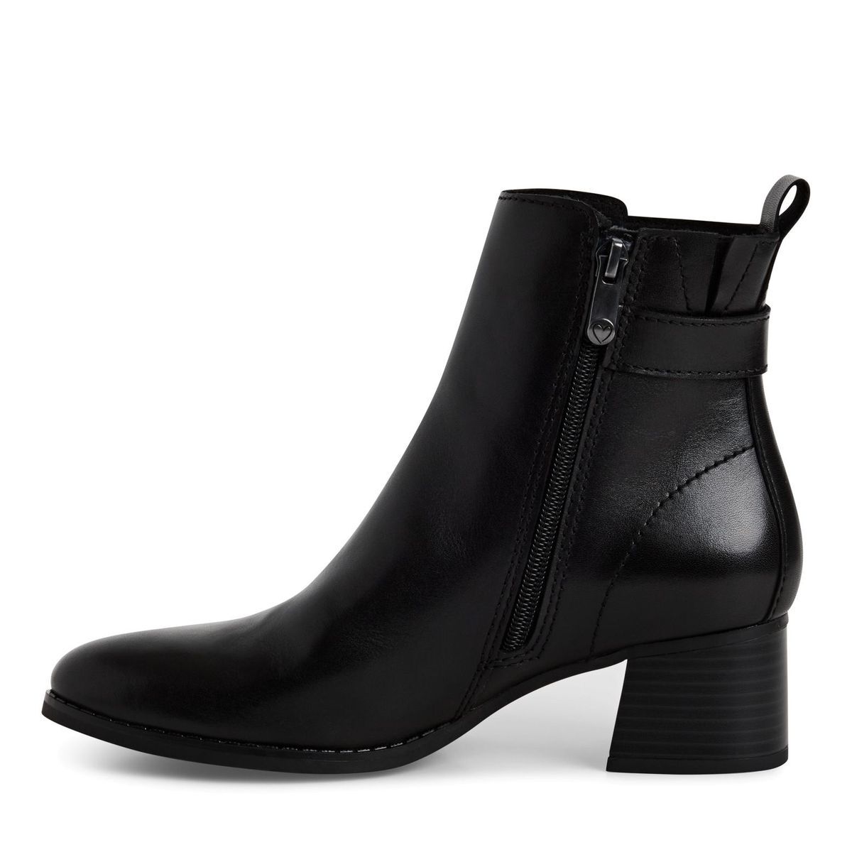 Bottine en cuir noir, MARCO TOZZI