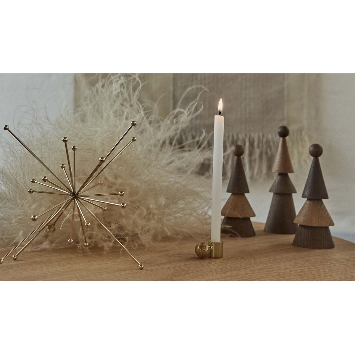 Bougeoir en laiton décoratif LIVING laiton, OYOY LIVING DESIGN