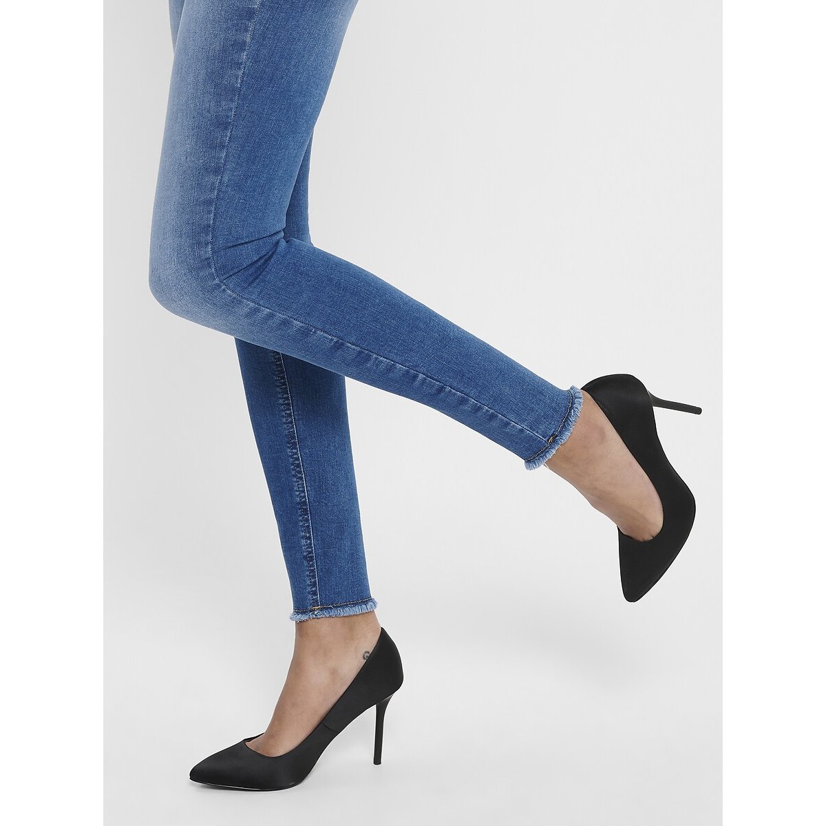 Jean skinny taille haute stone délavé, ONLY