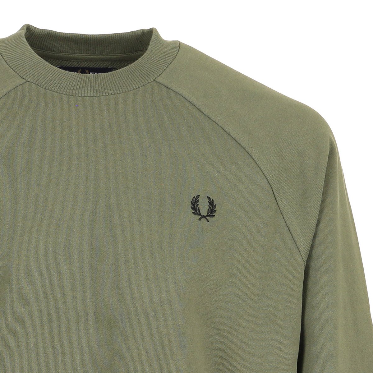 Pull TIPPED CREW NECK laurel wreath green, FRED PERRY