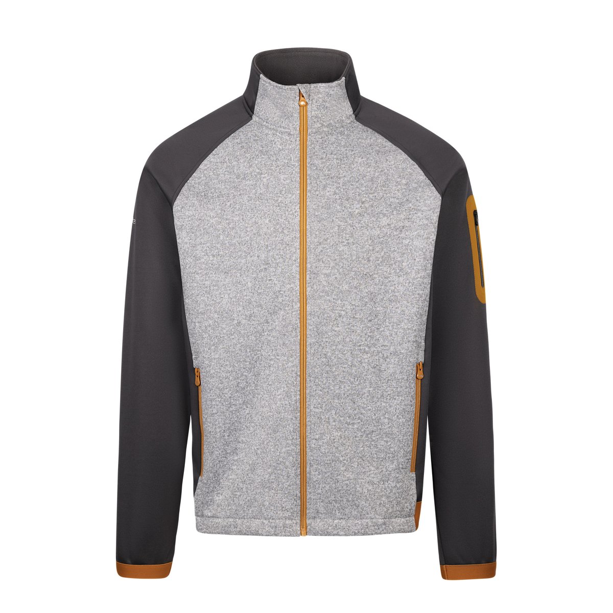 Veste polaire col montant FOXEARTH gris chiné, TRESPASS