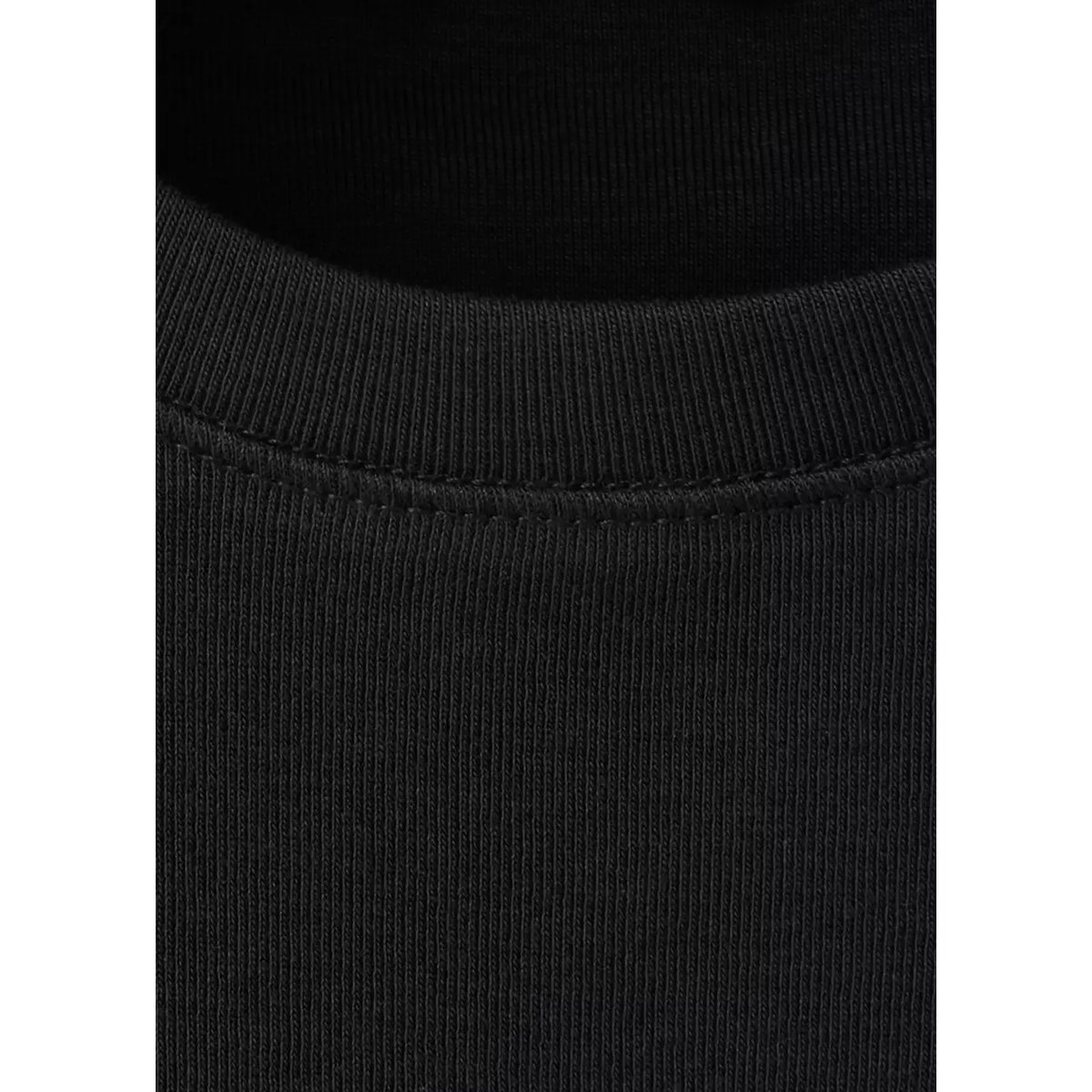 T-shirt ajusté à manches courtes noir, MANGO TEEN