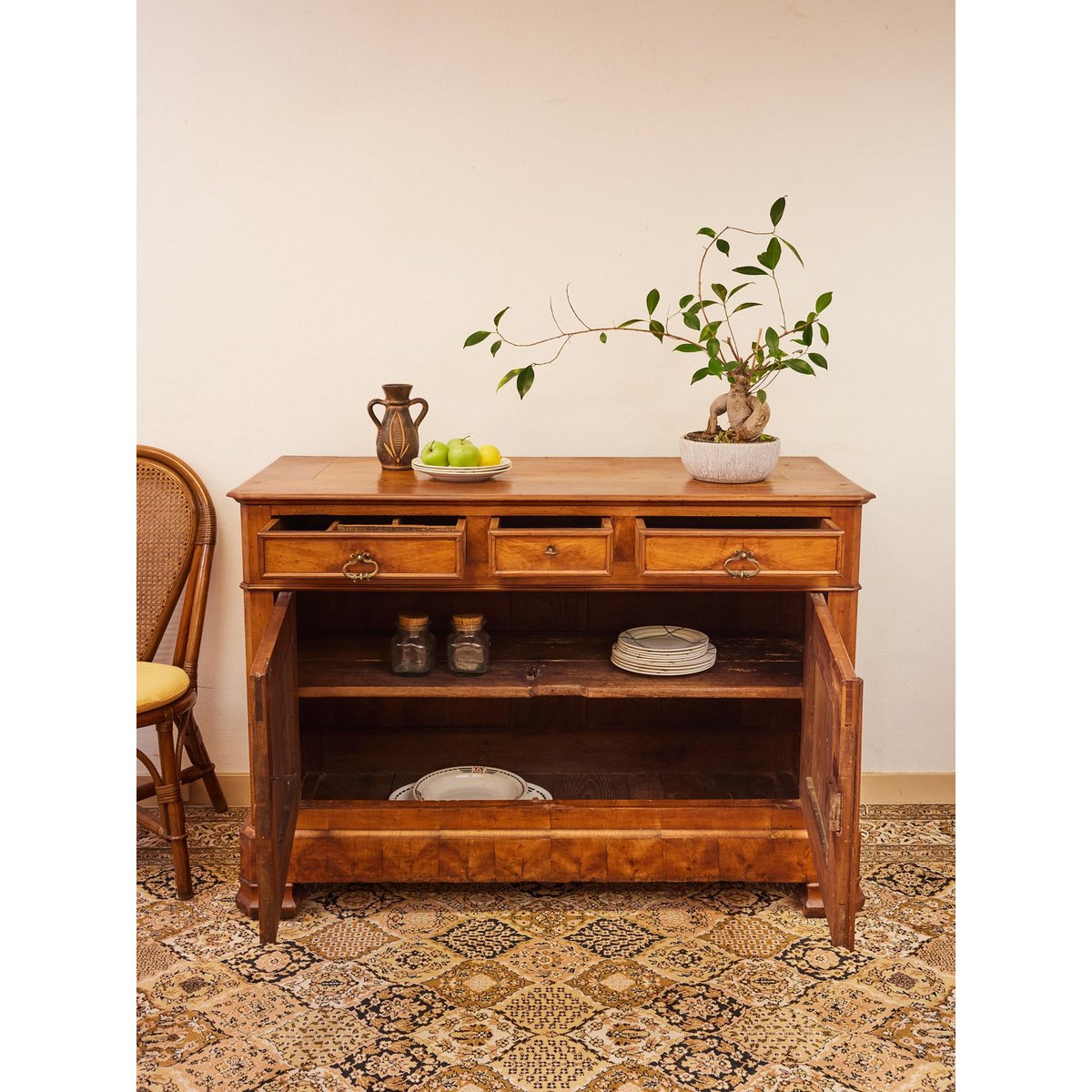 Buffet en bois Gilbert N°1817 - Bon état bois clair, DEBONGOUT
